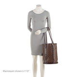 Louis Vuitton Damier Ebene Marais Bucket Tote (SHF-k1ofZU)