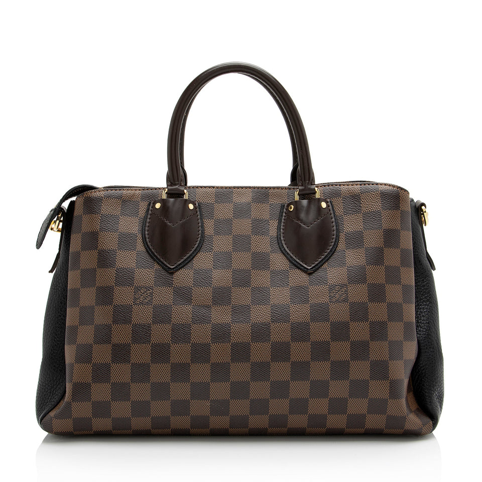 Louis Vuitton Damier Ebene Cuir Taurillon Normandy Satchel (SHF-23318)