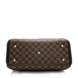 Louis Vuitton Damier Ebene Cuir Taurillon Normandy Satchel (SHF-23318)