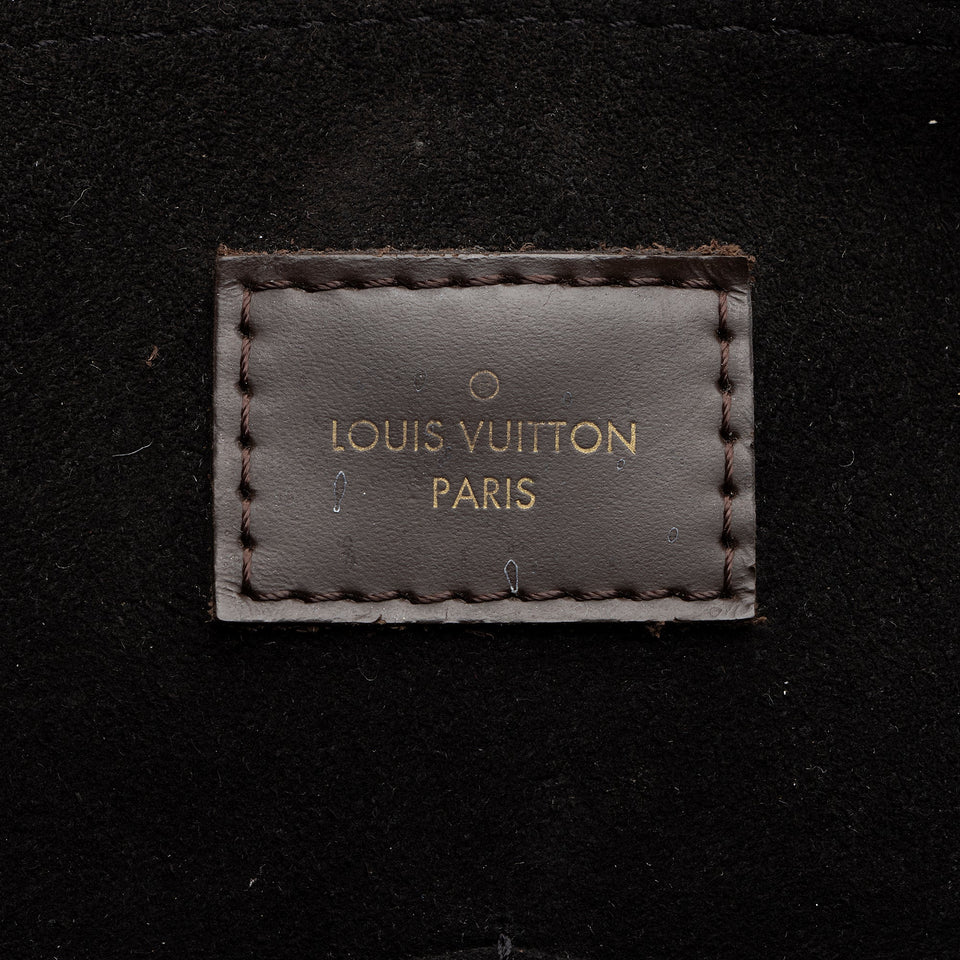 Louis Vuitton Damier Ebene Cuir Taurillon Normandy Satchel (SHF-23318)