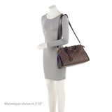 Louis Vuitton Damier Ebene Cuir Taurillon Normandy Satchel (SHF-23318)