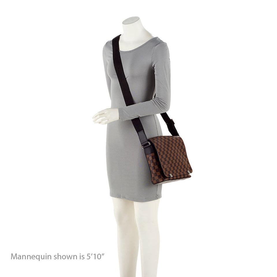 Louis Vuitton Damier Ebene District PM Messenger Bag (SHF-20120)