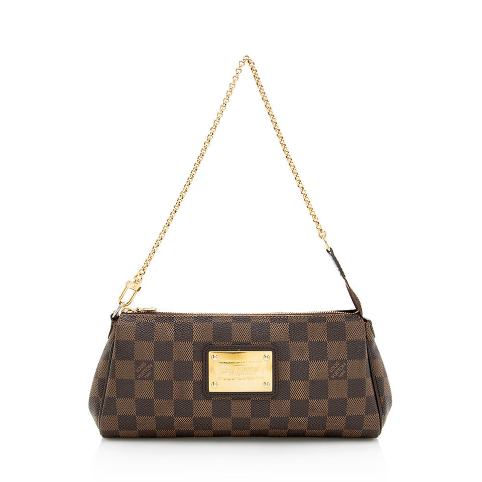 Louis Vuitton Damier Ebene Eva Clutch (SHF-19364)