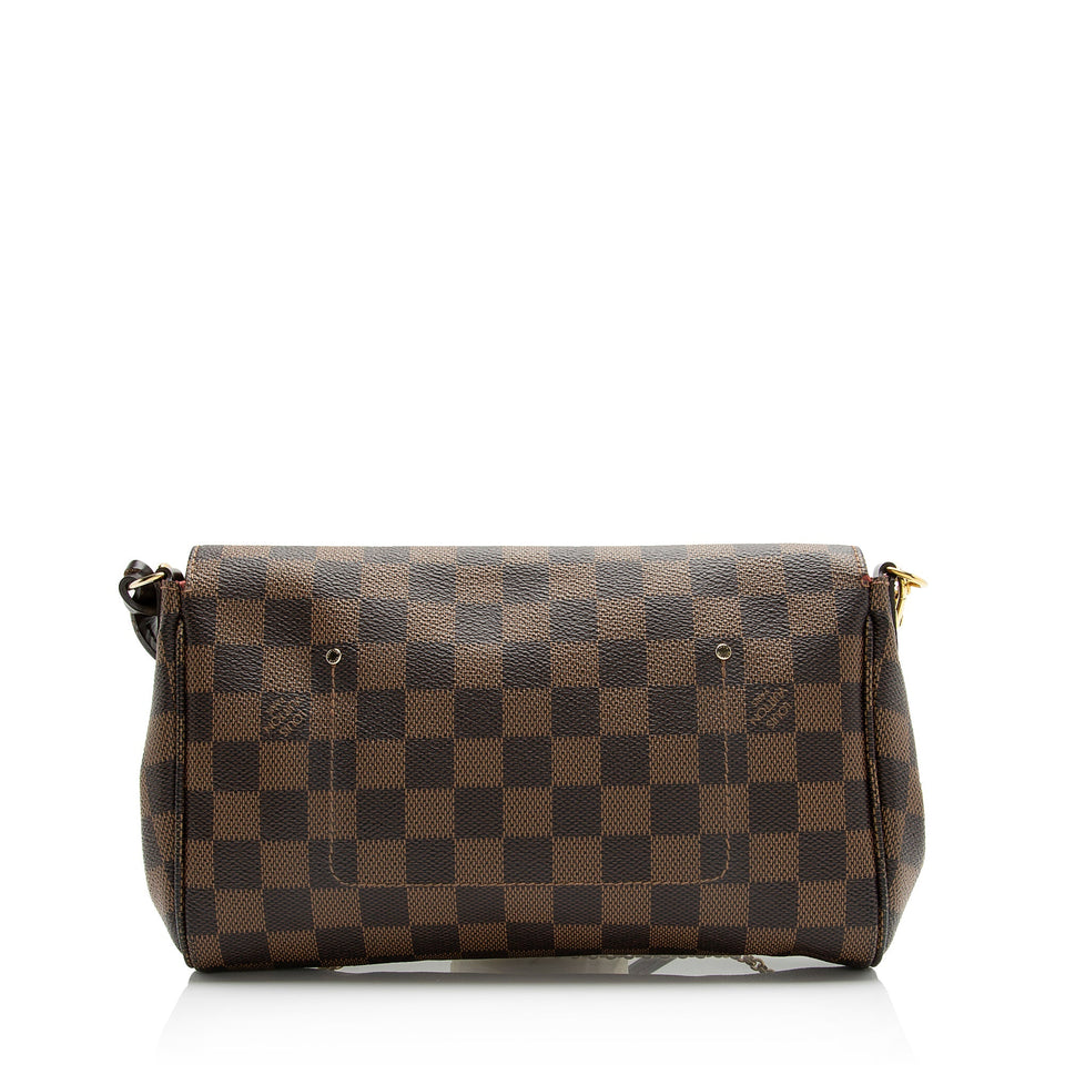 Louis Vuitton Damier Ebene Favorite MM Shoulder Bag (SHF-23754)