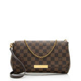 Louis Vuitton Damier Ebene Favorite MM Shoulder Bag (SHF-23754)