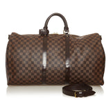 Louis Vuitton Damier Ebene Keepall Bandouliere 55 (SHG-36554)