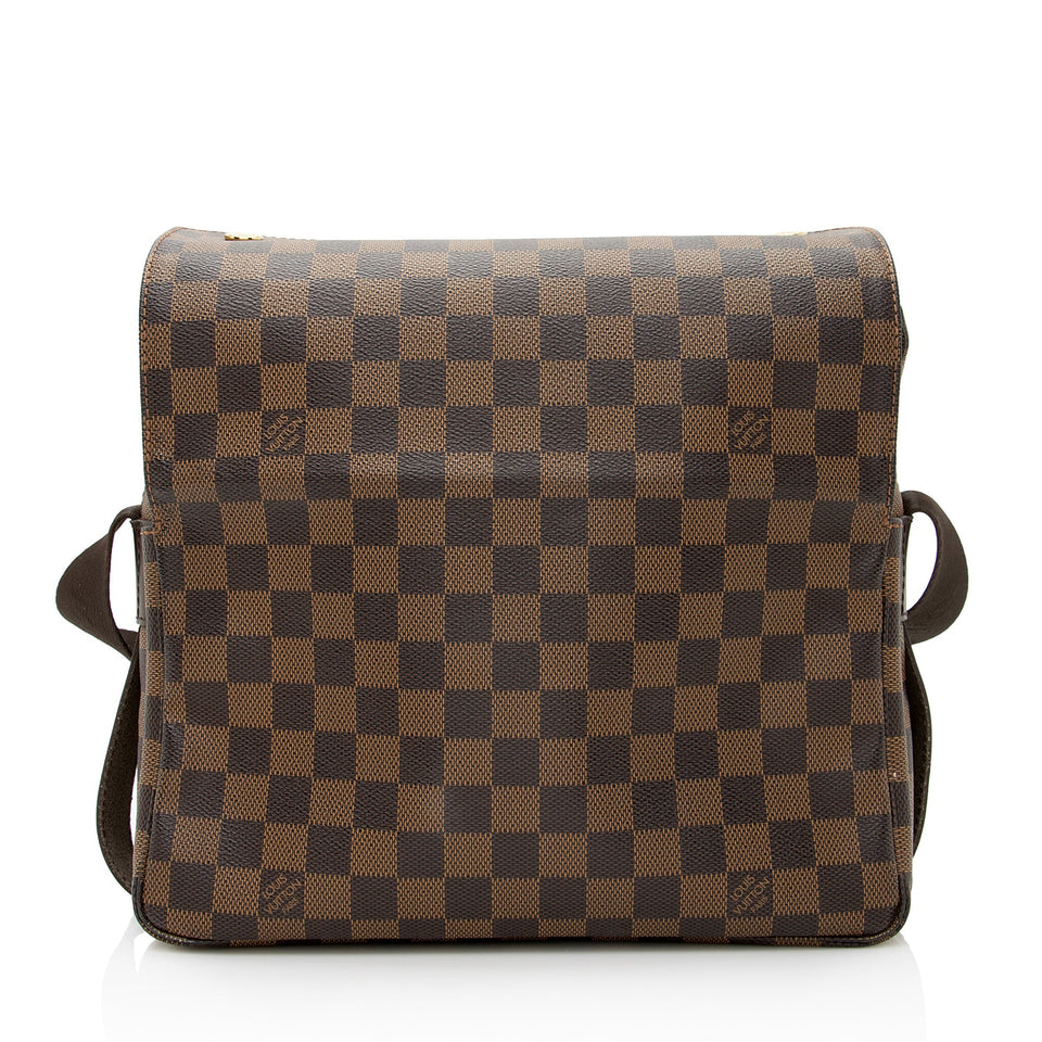 Louis Vuitton Damier Ebene Naviglio Messenger Bag (SHF-22595)