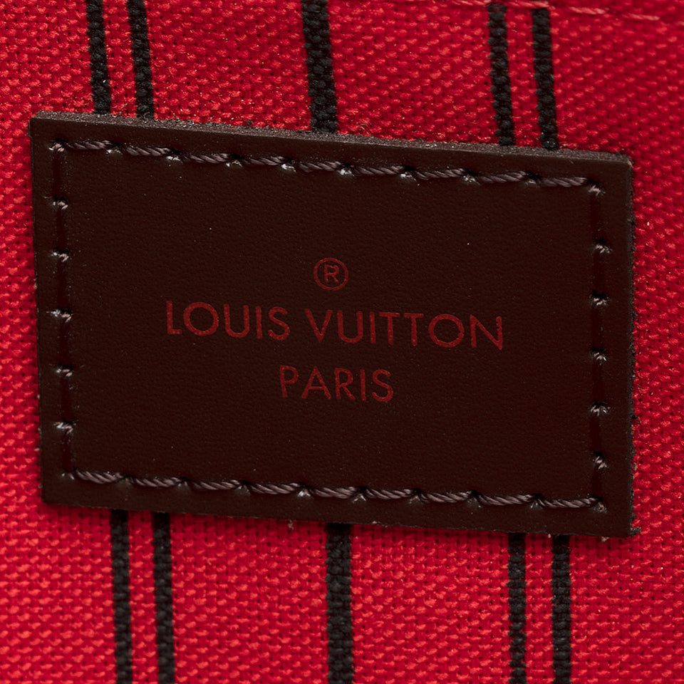 Louis Vuitton Damier Ebene Neverfull GM Pochette (SHF-20602)