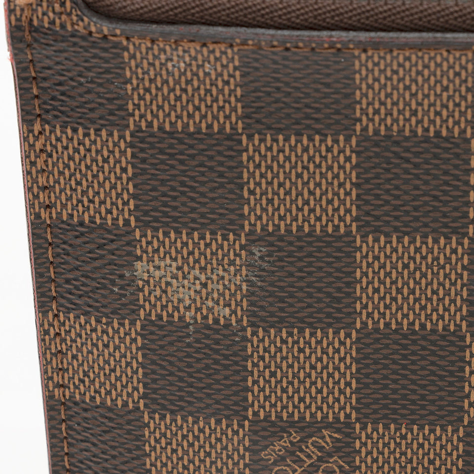 Louis Vuitton Damier Ebene Neverfull GM Pochette (SHF-22210)