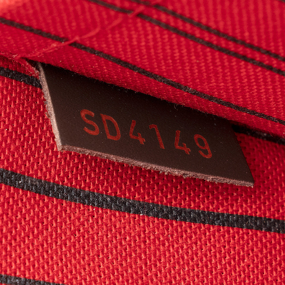 Louis Vuitton Damier Ebene Neverfull MM Pochette (SHF-20876)