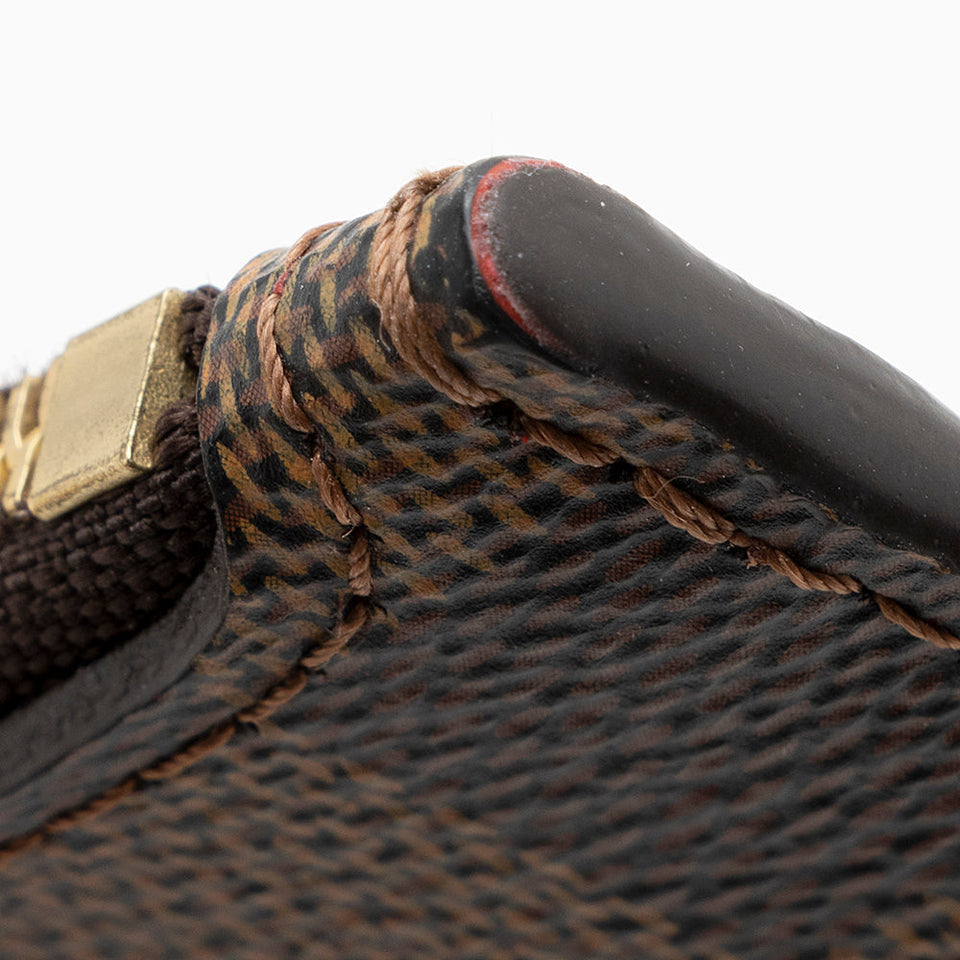 Louis Vuitton Damier Ebene Neverfull MM Pochette (SHF-20876)