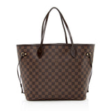 Louis Vuitton Damier Ebene Neverfull MM Tote (SHF-21444)