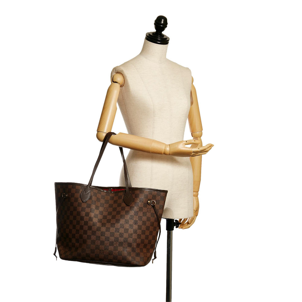 Louis Vuitton Damier Ebene Neverfull MM (SHG-34508)