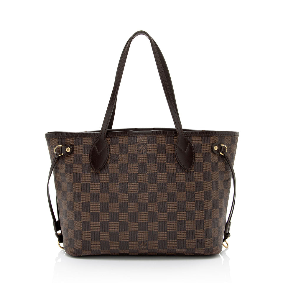 Louis Vuitton Damier Ebene Neverfull PM Tote (SHF-Q327eN)