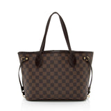 Louis Vuitton Damier Ebene Neverfull PM Tote (SHF-Q327eN)