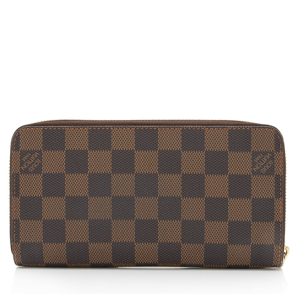 Louis Vuitton Damier Ebene Porte Monnaie Zippy Wallet (SHF-0LVXGb)