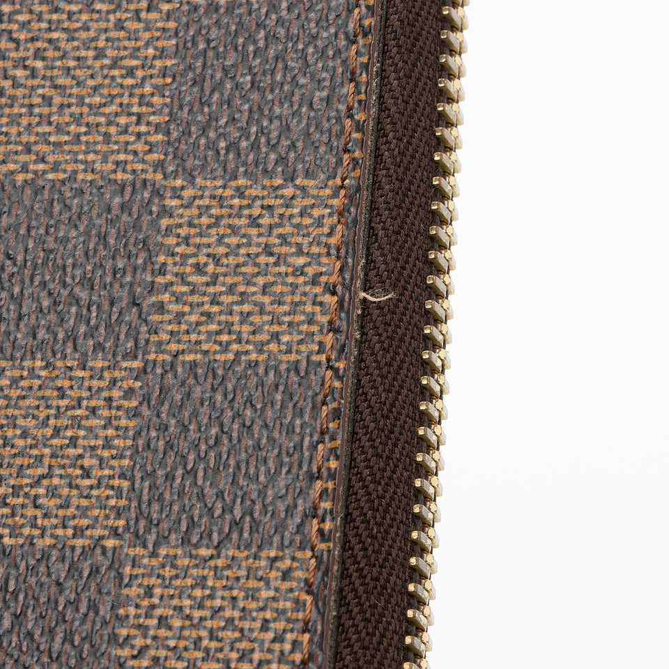 Louis Vuitton Damier Ebene Porte Monnaie Zippy Wallet (SHF-0LVXGb)