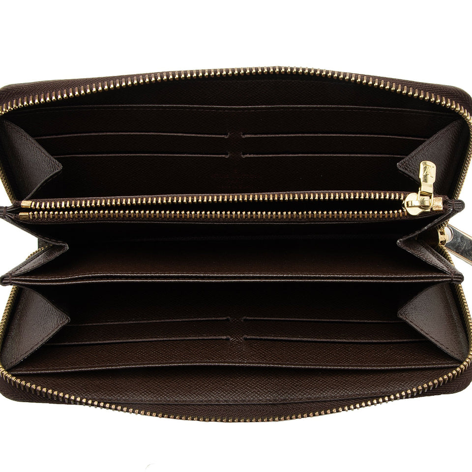 Louis Vuitton Damier Ebene Porte Monnaie Zippy Wallet (SHF-0LVXGb)