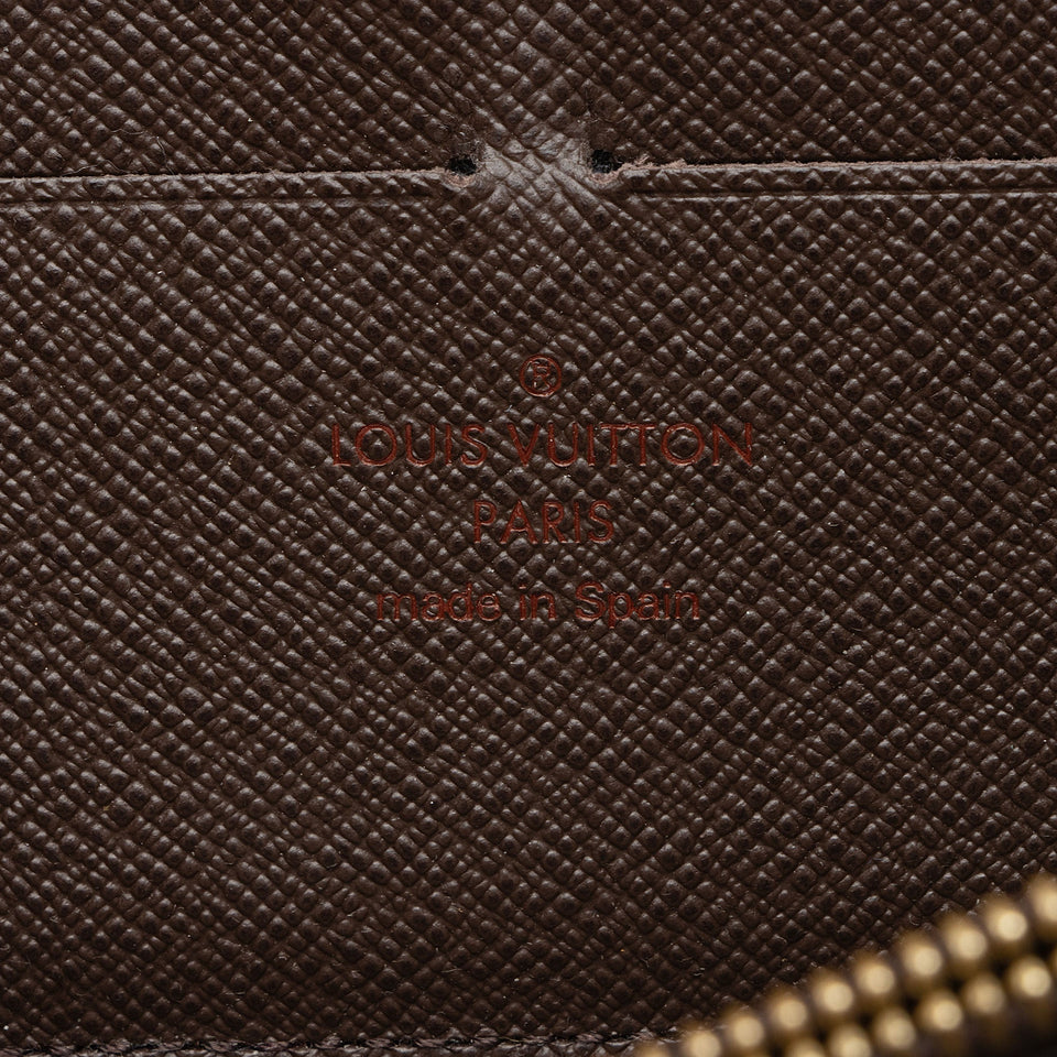 Louis Vuitton Damier Ebene Porte Monnaie Zippy Wallet (SHF-0LVXGb)