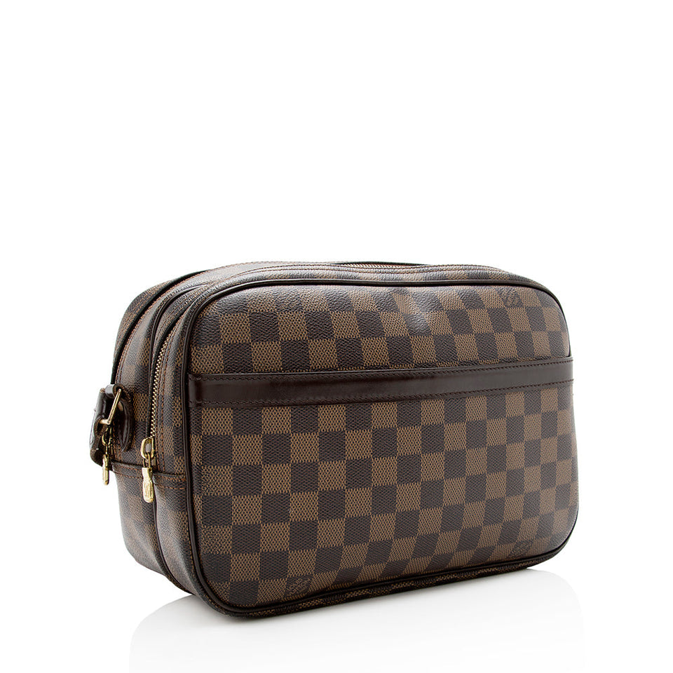 Louis Vuitton Damier Ebene Reporter PM Messenger Bag (SHF-18896)