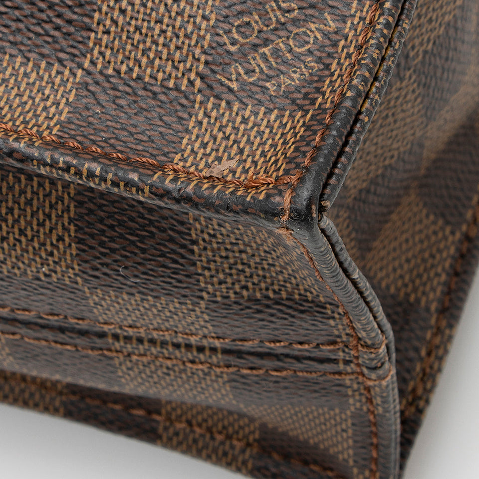 Louis Vuitton Damier Ebene Sac Plat Tote (SHF-20478)