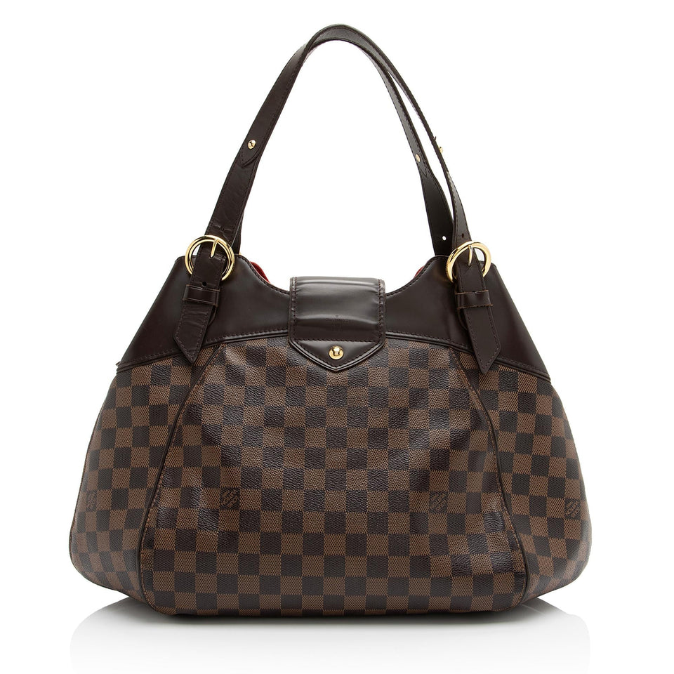 Louis Vuitton Damier Ebene Sistina GM Shoulder Bag (SHF-23441)