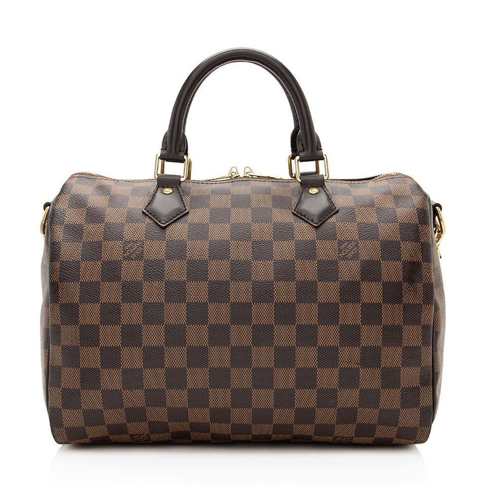 Louis Vuitton Damier Ebene Speedy Bandouliere 30 Satchel (SHF-20250)