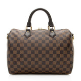 Louis Vuitton Damier Ebene Speedy Bandouliere 30 Satchel (SHF-20250)