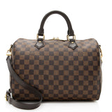 Louis Vuitton Damier Ebene Speedy Bandouliere 30 Satchel (SHF-20250)