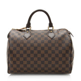 Louis Vuitton Damier Ebene Speedy 30 Satchel (SHF-20379)