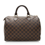 Louis Vuitton Damier Ebene Speedy 30 Satchel (SHF-20379)