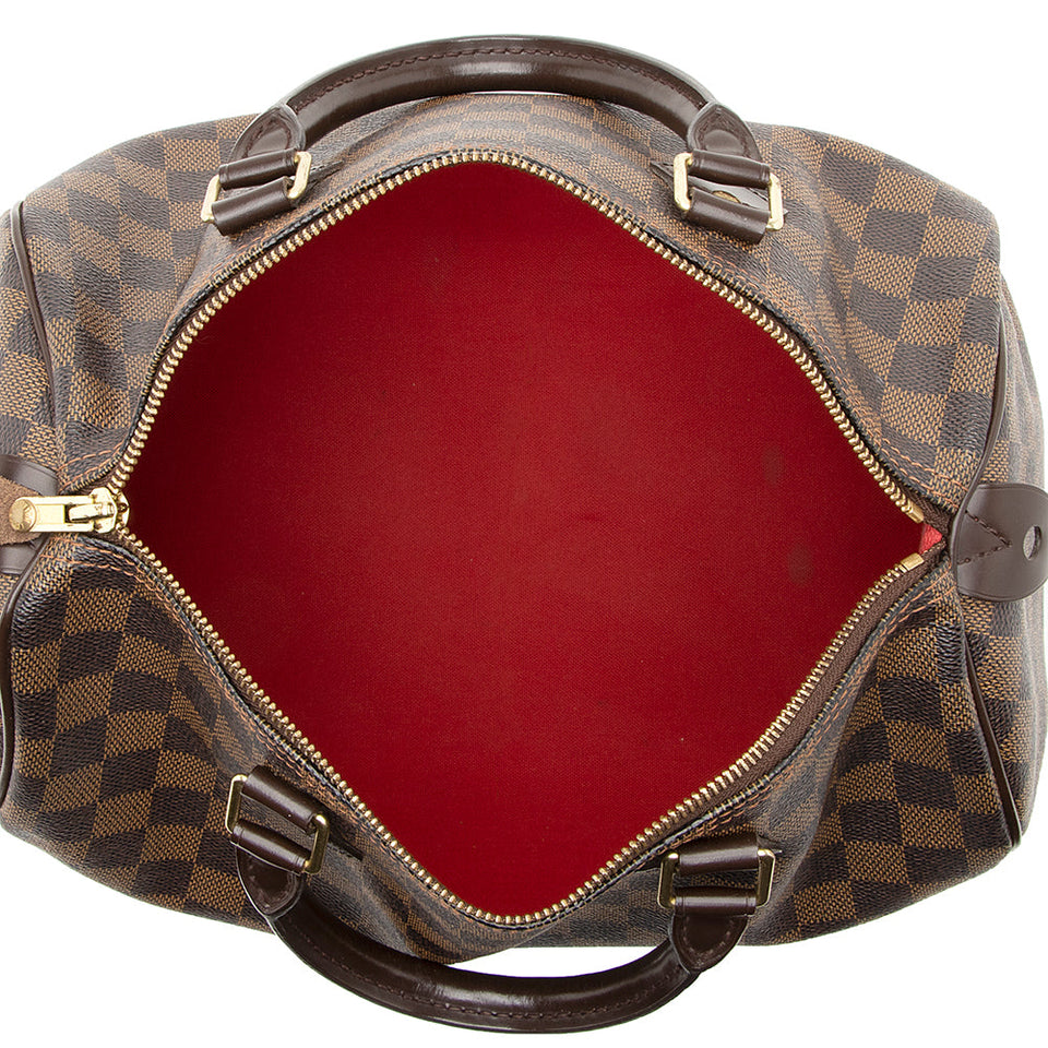 Louis Vuitton Damier Ebene Speedy 30 Satchel (SHF-20379)