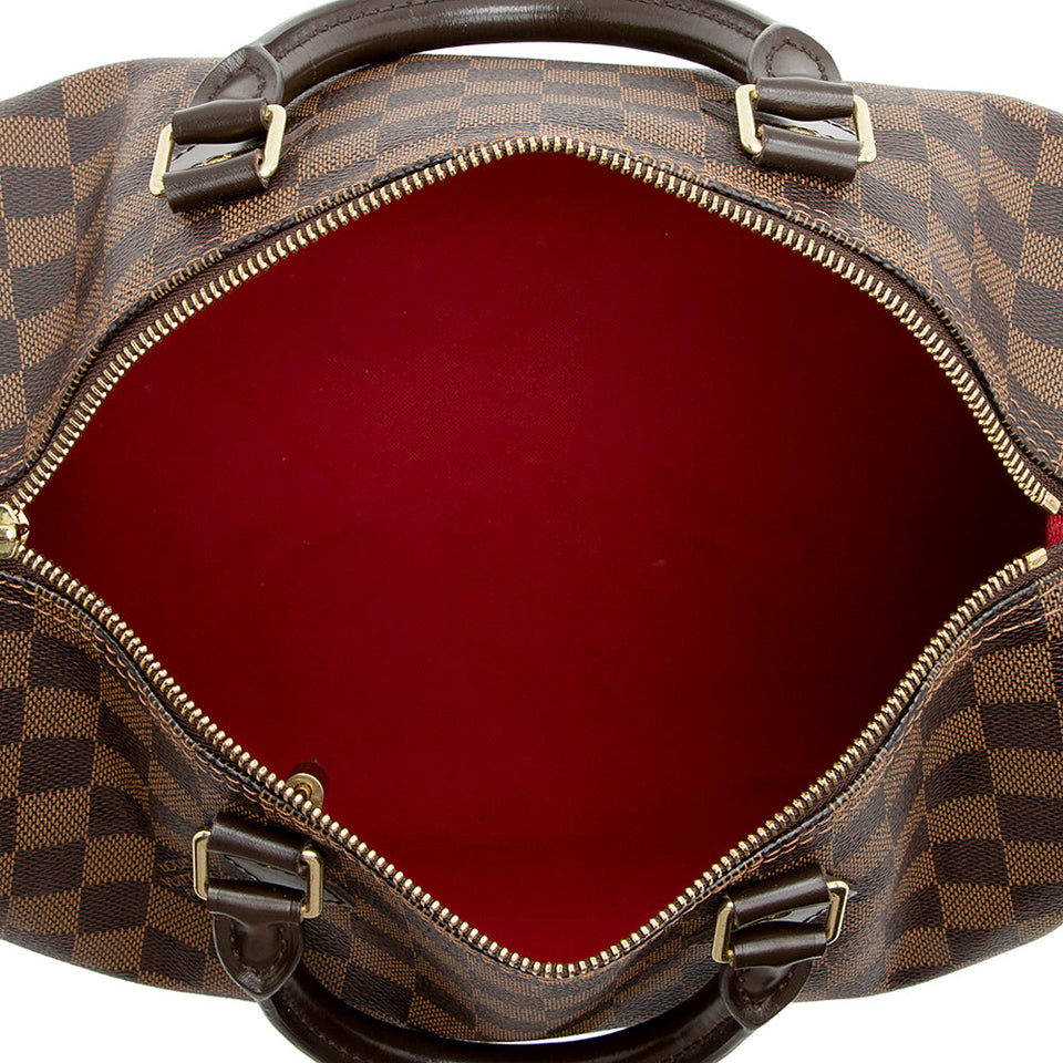 Louis Vuitton Damier Ebene Speedy 30 Satchel (SHF-20976)