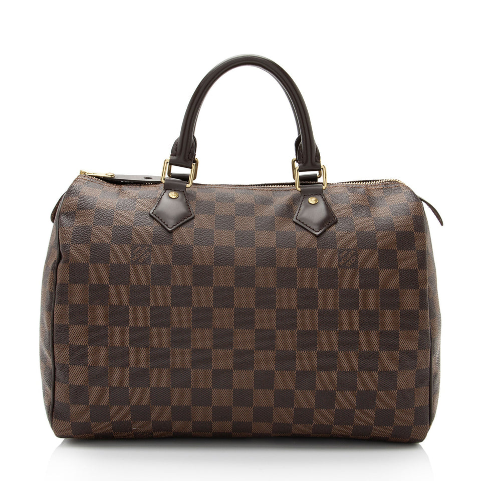 Louis Vuitton Damier Ebene Speedy 30 Satchel (SHF-woWUpp)