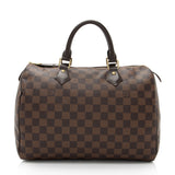 Louis Vuitton Damier Ebene Speedy 30 Satchel (SHF-woWUpp)