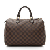 Louis Vuitton Damier Ebene Speedy 30 Satchel (SHF-woWUpp)