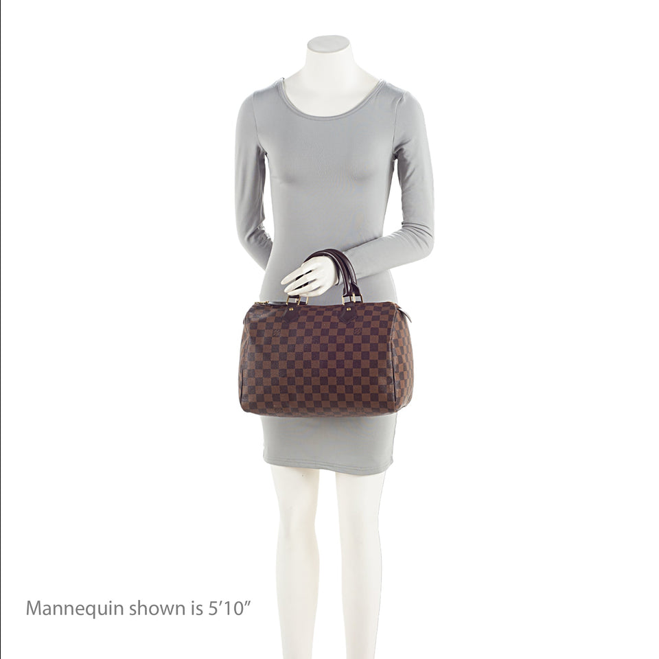 Louis Vuitton Damier Ebene Speedy 30 Satchel (SHF-woWUpp)