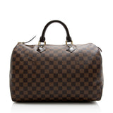 Louis Vuitton Damier Ebene Speedy 35 Satchel (SHF-21567)