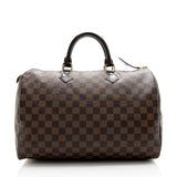 Louis Vuitton Damier Ebene Speedy 35 Satchel (SHF-21567)
