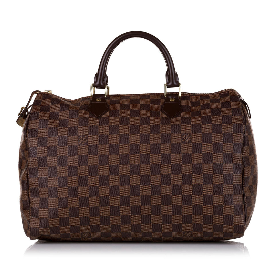 Louis Vuitton Damier Ebene Speedy 35 (SHG-35200)