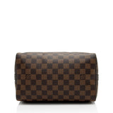 Louis Vuitton Damier Ebene Speedy Bandouliere 25 Satchel (SHF-El704A)