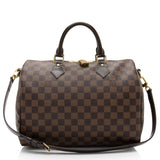 Louis Vuitton Damier Ebene Speedy Bandouliere 30 Satchel (SHF-XEgoqX)