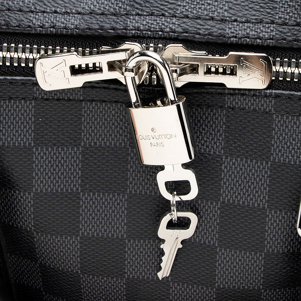 Louis Vuitton Damier Graphite Keepall Bandouliere 55 Duffel Bag (SHF-18775)