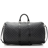 Louis Vuitton Damier Graphite Keepall Bandouliere 55 Duffel Bag (SHF-22704)