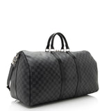 Louis Vuitton Damier Graphite Keepall Bandouliere 55 Duffel Bag (SHF-22704)
