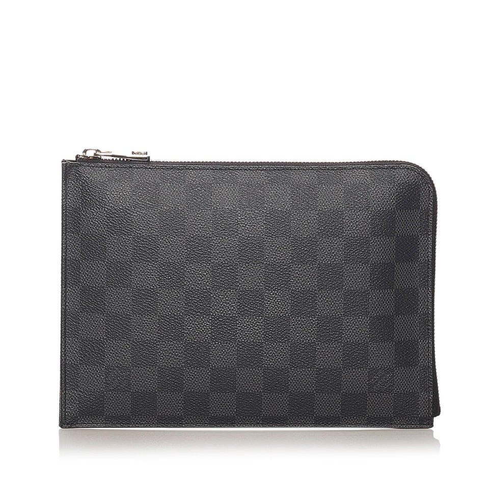 Louis Vuitton Damier Graphite Pochette Jour PM (SHG-37433)