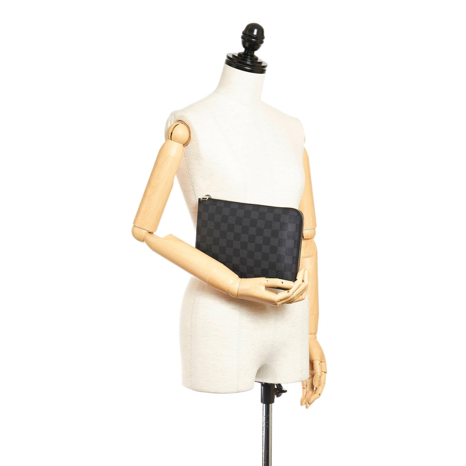 Louis Vuitton Damier Graphite Pochette Jour PM (SHG-37433)