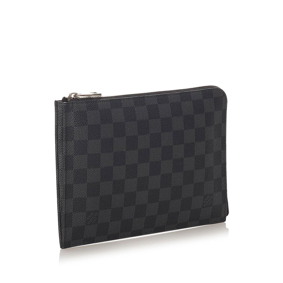 Louis Vuitton Damier Graphite Pochette Jour PM (SHG-37433)