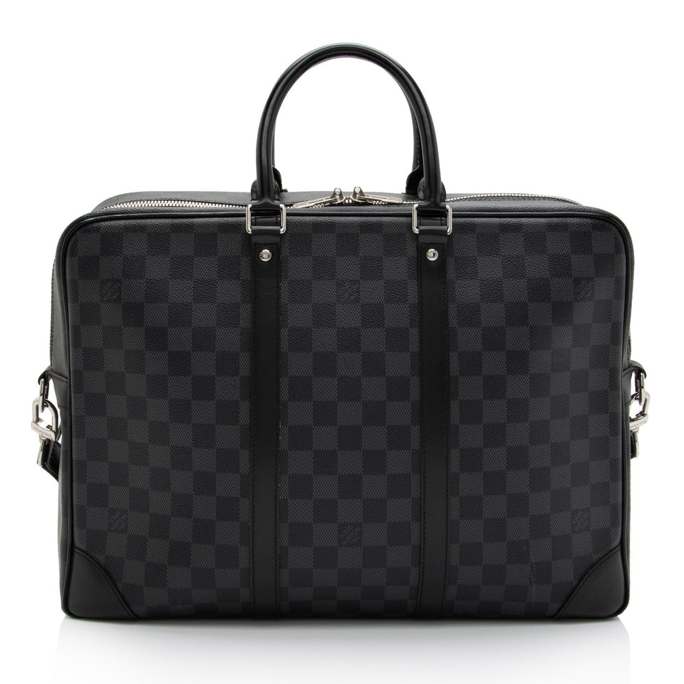 Louis Vuitton Damier Graphite Porte Documents Voyage Briefcase (SHF-3oWpzz)