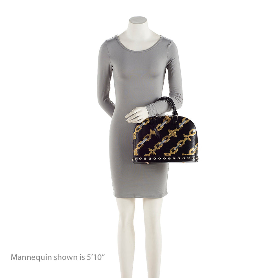Louis Vuitton Epi Leather Chain Flower Alma PM Satchel (SHF-20005)